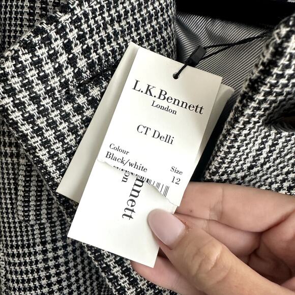 New Kate Middleton L.K. Bennett Delli Check Coat - Picture 7 of 7